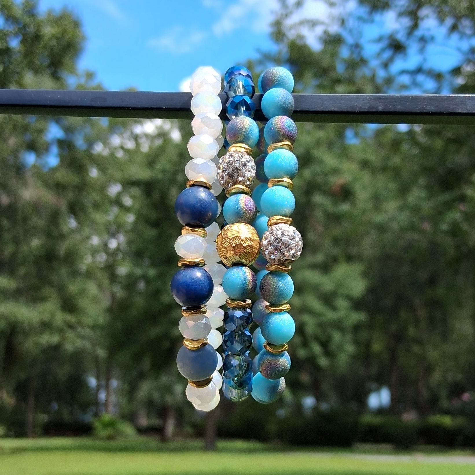 Glass Beaded Moonlight Bracelet Set
